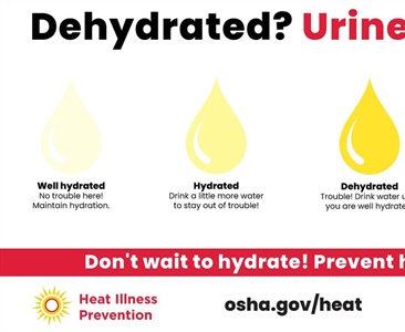 Heat resources are available at the following links: https://www.osha.gov/heat 
https://www.cdc.gov/disasters/extremeheat/warnin...