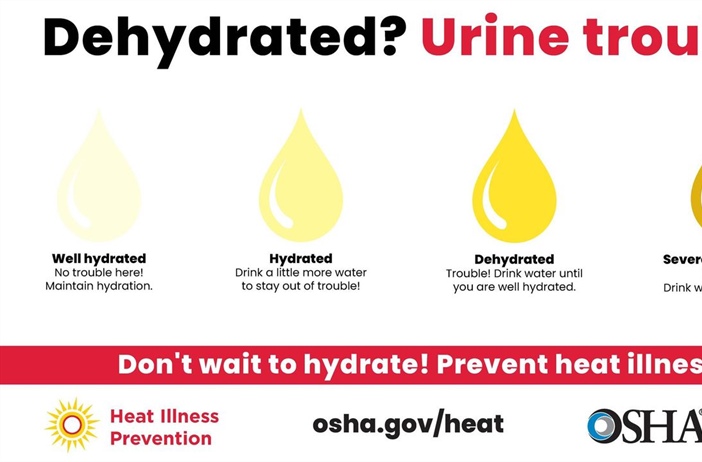 Heat resources are available at the following links: https://www.osha.gov/heat 
https://www.cdc.gov/disasters/extremeheat/warnin...