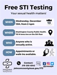 Two weeks from today, Johnson County Public Health will be hosting a free STI testing clinic at our office on 5th floor.  Walk-i...