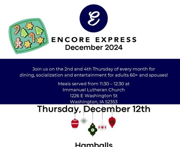 Enjoy a meal, socialization and entertainment at Encore Express during December!