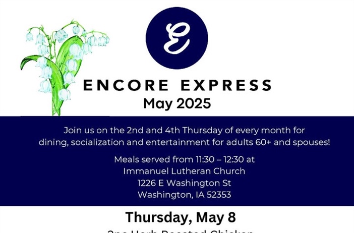 Enjoy a meal, socialization and entertainment at Encore Express during May!