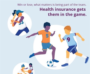 ⚽🏀⚾ Being part of the team is what counts — and health insurance helps make it possible!