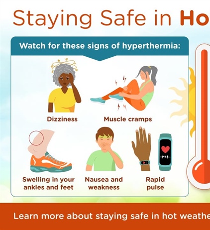 Be sure to stay safe in this warmer weather