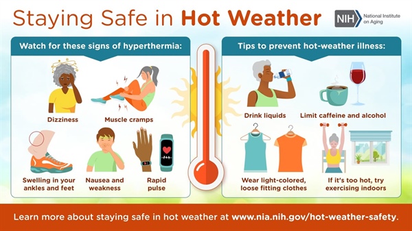 Be sure to stay safe in this warmer weather