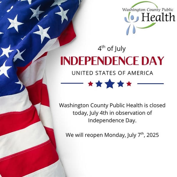 🎆 Happy 4th of July from all of us at Washington County Public Health!