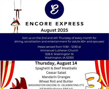 Enjoy a meal, socialization and entertainment at Encore Express during August!