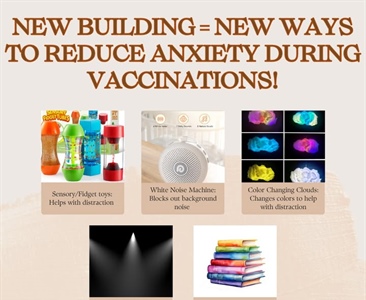 💉✨ New Building = New Tools to Reduce Vaccination Anxiety!