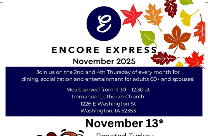 Enjoy a meal, socialization and entertainment at Encore Express during November!