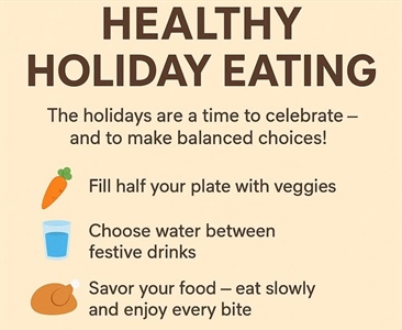 The holidays are a time to celebrate — and to make balanced choices!