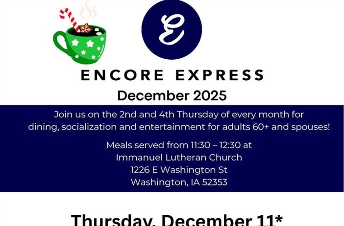Enjoy a meal, socialization and entertainment at Encore Express during December!