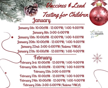 Here is the February schedule for our Vaccines for Children (VFC) program and our Vaccines for Adults (VFA) program!
