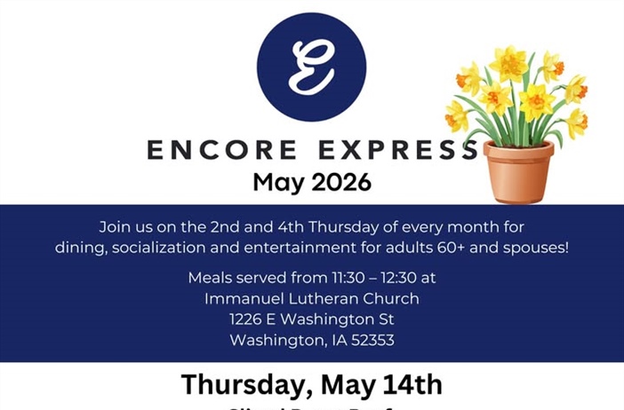 Enjoy a meal, socialization and entertainment at Encore Express during May💐