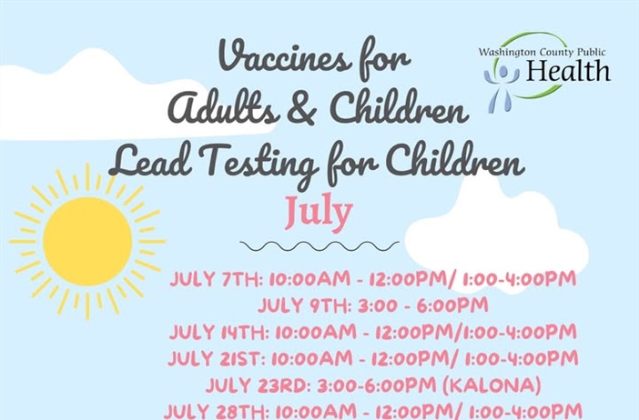 The July schedule for our Vaccines for Children (VFC) program and our Vaccines for Adults (VFA) program is here!