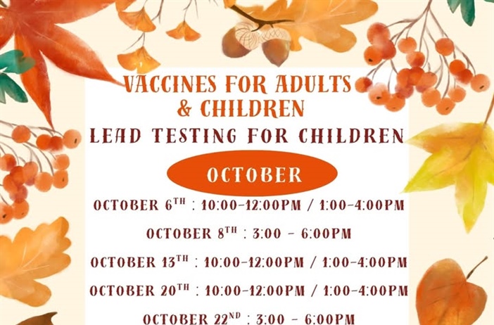 The October schedule for our Vaccines for Children (VFC) program and our Vaccines for Adults (VFA) program is here!