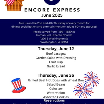 Enjoy a meal, socialization and entertainment at Encore Express during June!