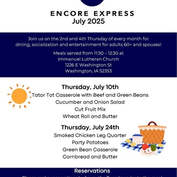 Enjoy a meal, socialization and entertainment at Encore Express during July!