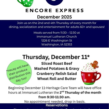 Enjoy a meal, socialization and entertainment at Encore Express during December!