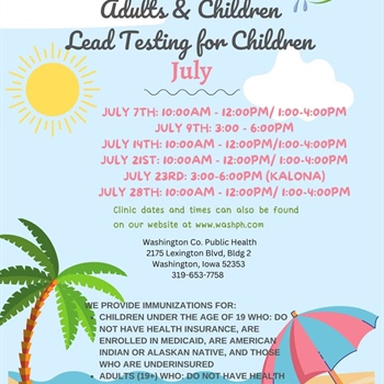 The July schedule for our Vaccines for Children (VFC) program and our Vaccines for Adults (VFA) program is here!