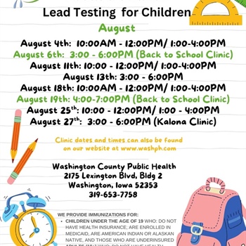 The August schedule for our Vaccines for Children (VFC) program and our Vaccines for Adults (VFA) program is here!